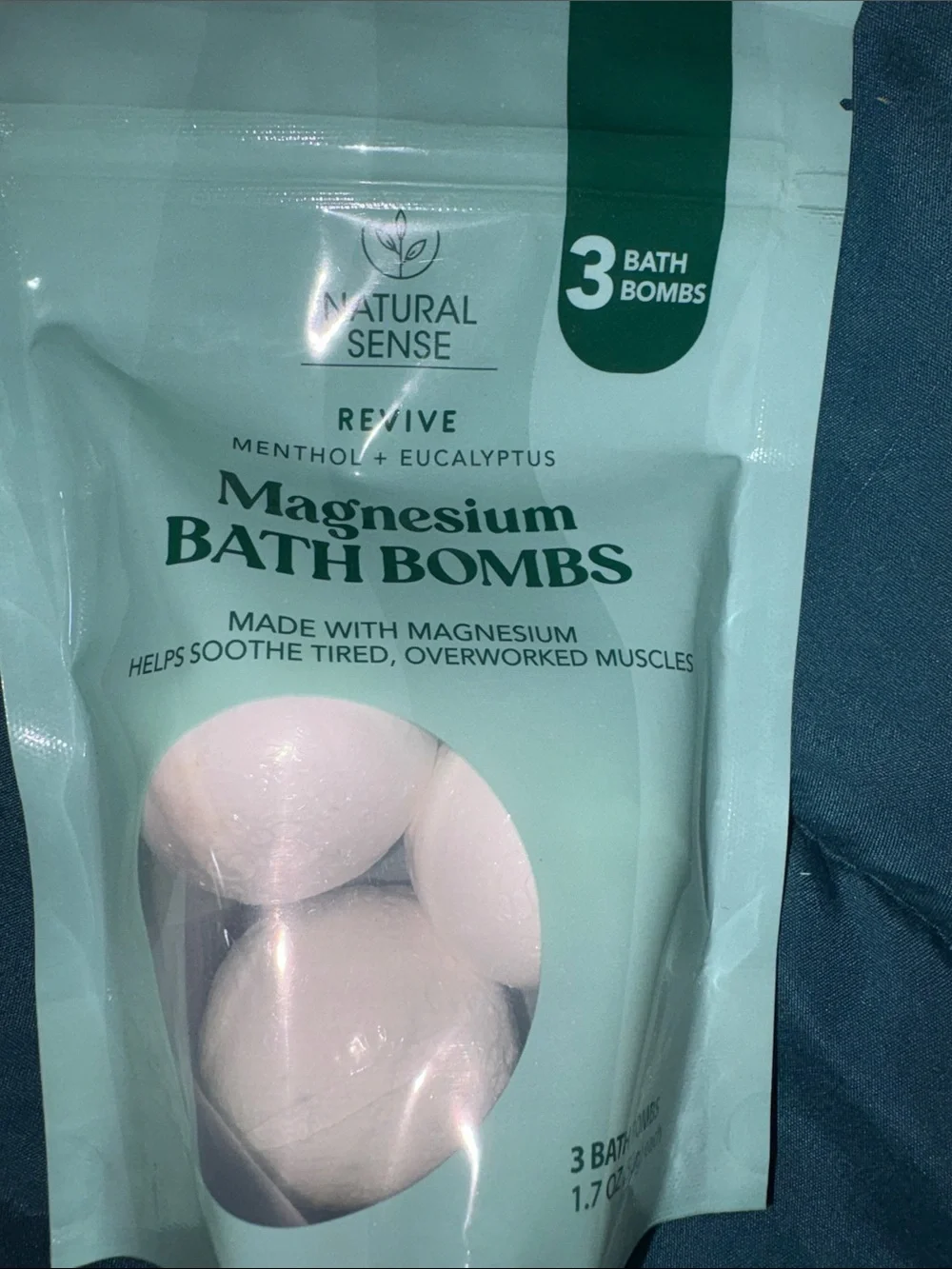 Magnesium Bath Bombs - Calm, Tranquil (aloe & Spe& Revive (Menthol & Eucalyptus)